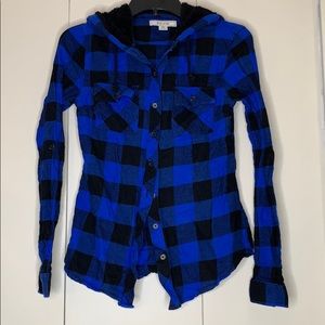 Black and blue flannel